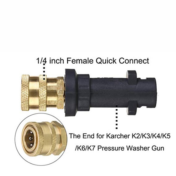 Trycktvättspistol-adapter med 1/4\" honkontakt snabbkoppling