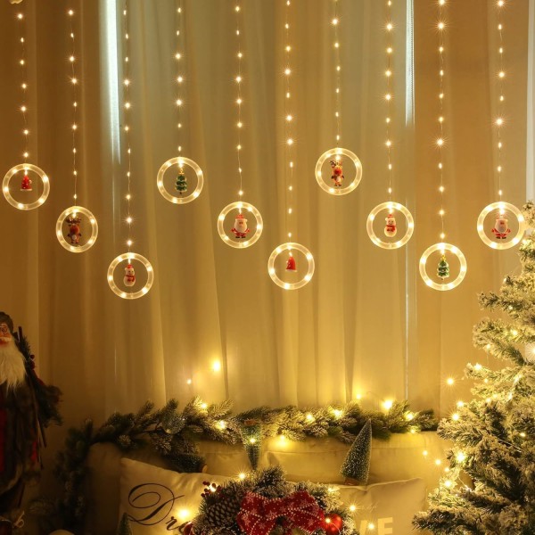 Julelys, 120 LED 9,8 fot Santa Fairy Lights, Waterp