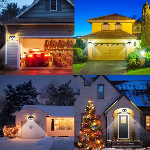 Solcellelys Udendørs, 100LED Solcelle Bevægelsessensor Sikkerhedslys DXGHC
