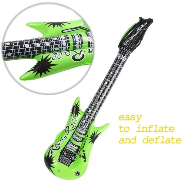 35 tums Rock Star uppblåsbar gitarr i olika färger för barn P