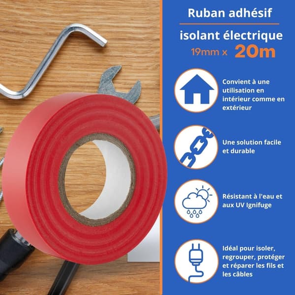 3 Ruller Svart Elektrisk Isolasjonsteip - 17mm x 20m - Corros