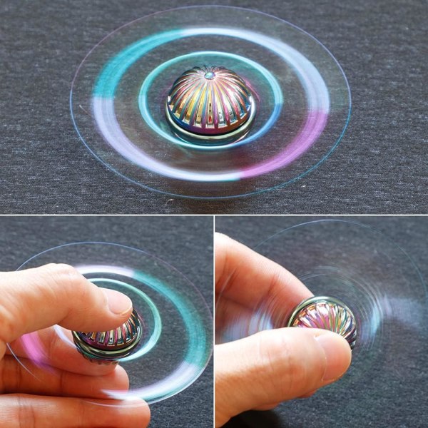 (Regnbåge) Fidget Hand Spinner för Barn och Vuxna, Sensorisk Magisk Orb