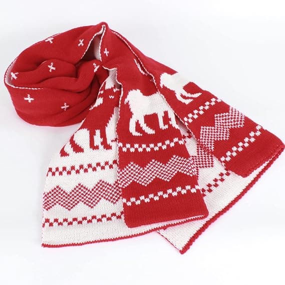 Unisex Julren & Snöflinga Halsduk Stickad Tjock Vinter