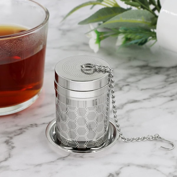 Te-dispenser for løst te, (2 poser) 18/8 rustfritt stål te-filter