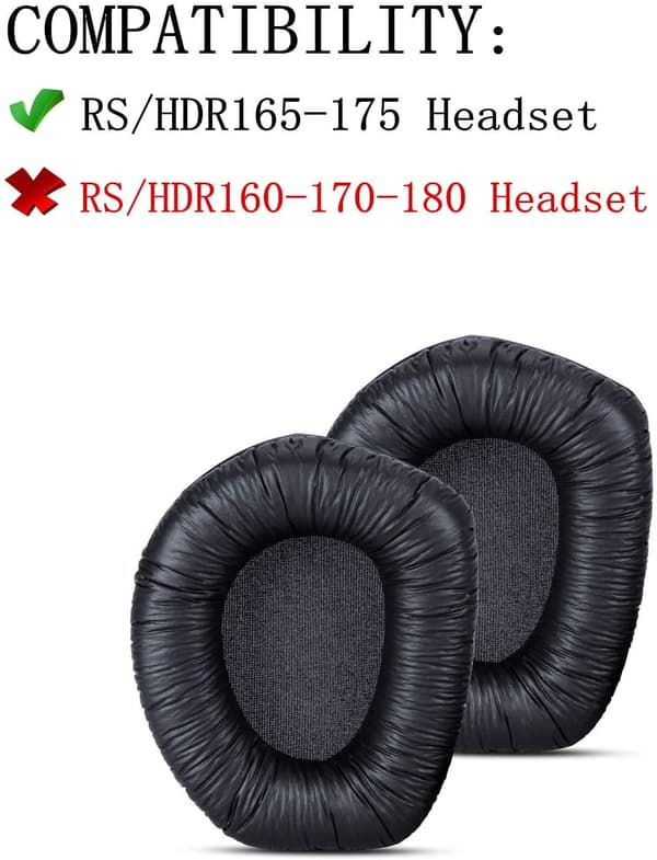 Øreputer for Sennheiser Hdr165 Hdr175 Rs165 Rs175 Hodetelefoner