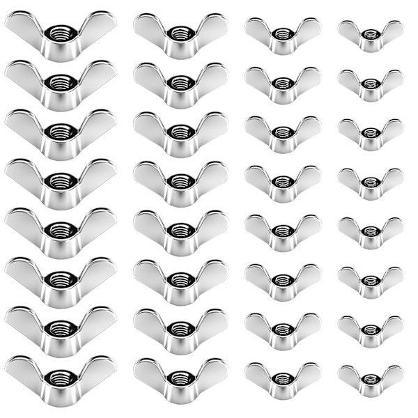 60 stk. Vingmøtrikker i Rustfrit Stål Vingmøtrik M4 M5 M6 M8 Butterfly Wi