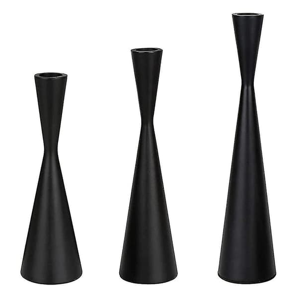 3-pack metall koniska ljusstakar, bordsljusstake för bröllop DXGHC