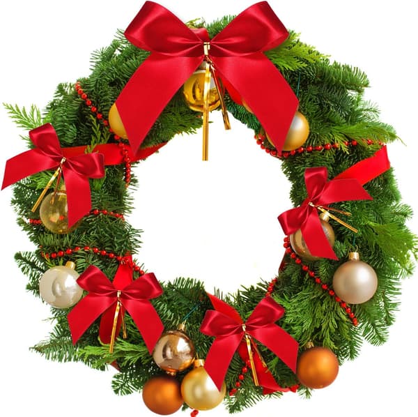 48 Styk Røde Båndsløjfer Julepynt, Julebåndsløjfe DXGHC
