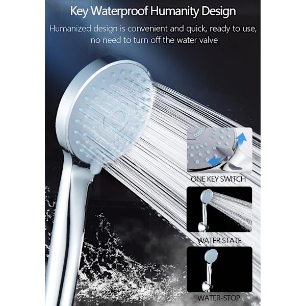 Bruseshowerhoved LED Regnbrusespray Automatisk Farveskift