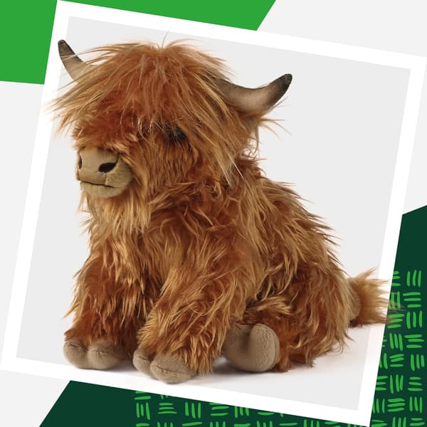 Suglan Highland Cattle Plyslegetøj Sødt Imitation Langt Hår Kat
