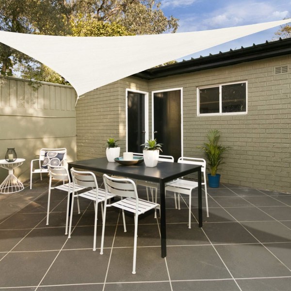 Triangulär Solsegel 3x3x3m, Andningsbar HDPE Solsegel 98% UV-skydd