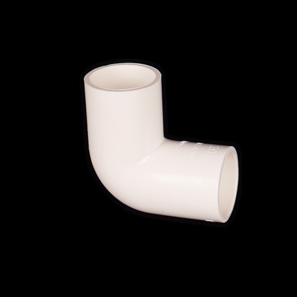 100 stykker 16 mm hvid PVC-linjerør Albuevandsrørfittings,