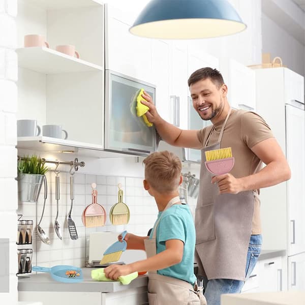 3 stk Mini Kost og Skovlsett for Hjemmet