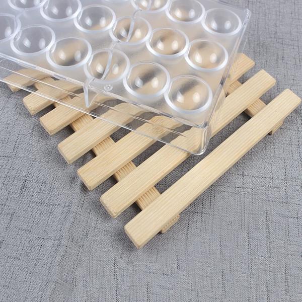 2-pack Polykarbonat Chokladform, Halvsfärisk Polykarbonatform