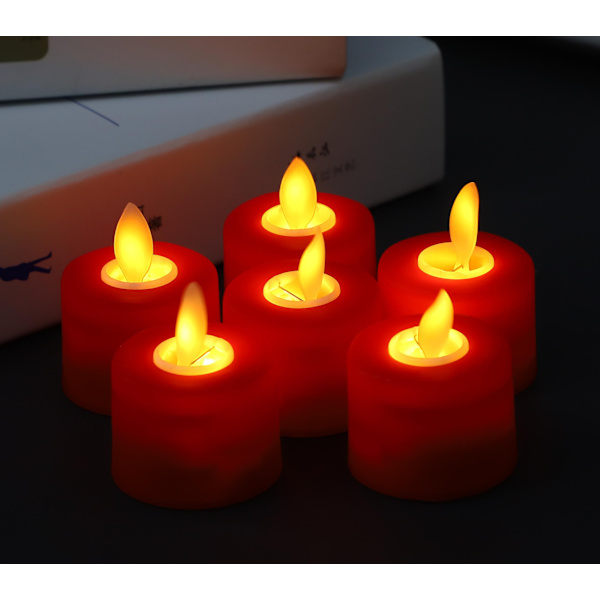 24 stk. svingende LED-elektroniske lys små tevoks romantiske b