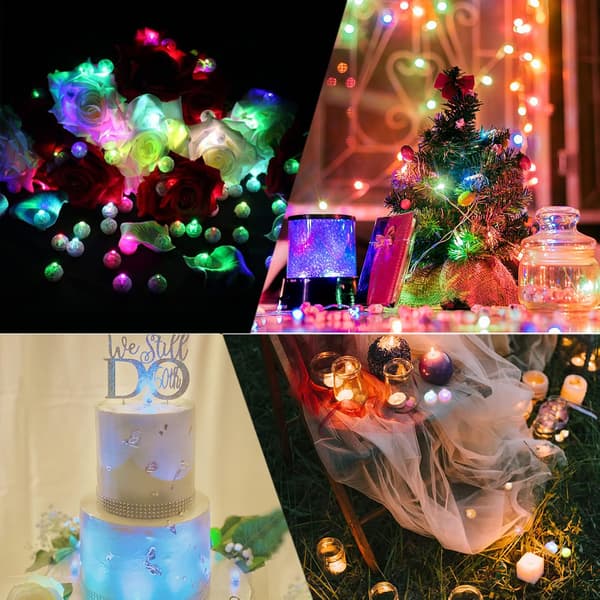 LED Ballonglampe, 30 stk Mini Lykt Blitslys for Bryllup Bursdag
