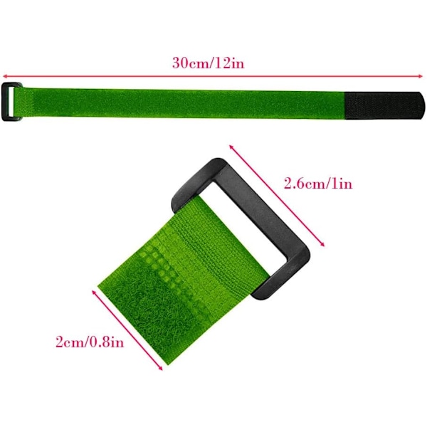 50-pakks Scratch Kabelbinder, Gjenbrukbare Kabelbinder, Justerbare