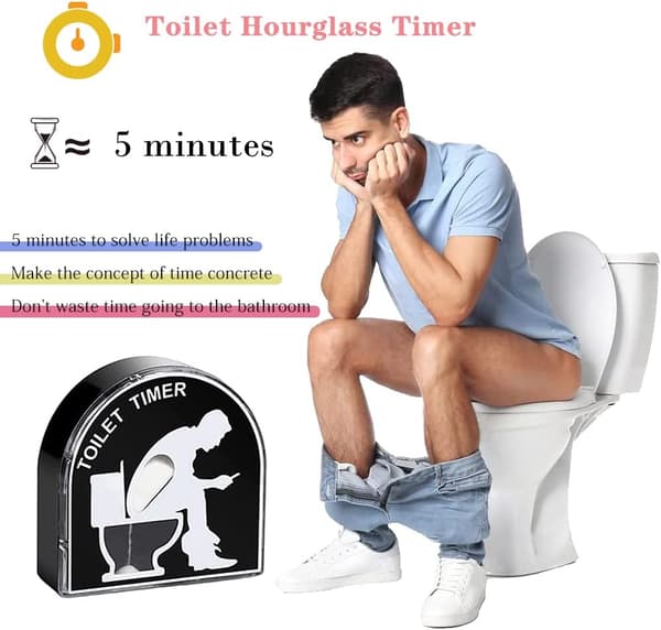 5 Minuters Toalett-Sandtimer, 5 Minuters Sandtimer, To DXGHC