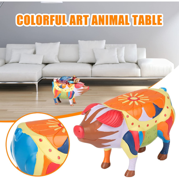 Animal Patio Resin Side Table, Gris Patio Side Table Farverige Folk