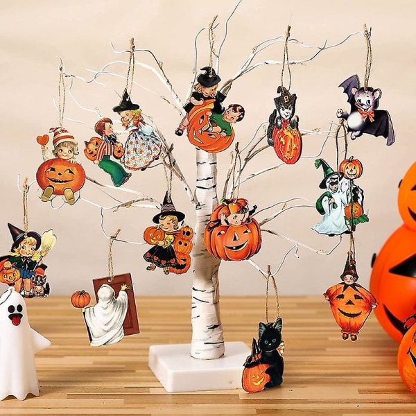 Söt Halloween häxa pumpa hänge diy träskylt DXGHC