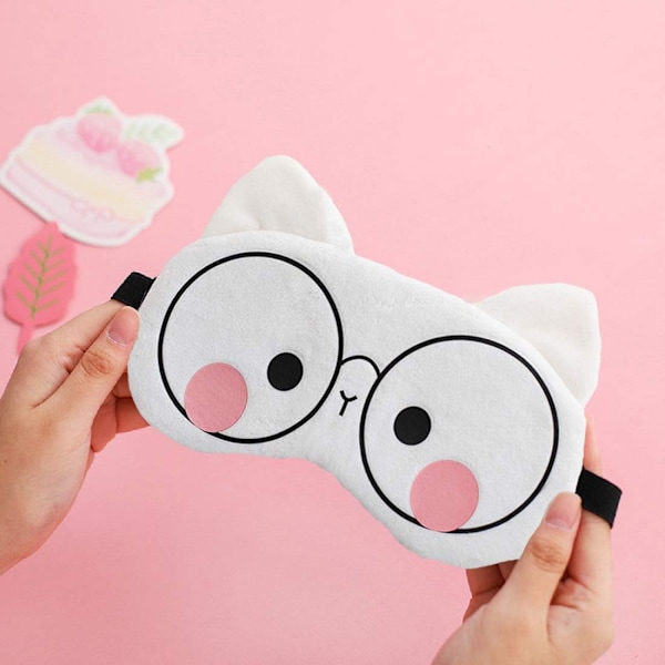 Sööt Cartoon Valge Siga Uni Mask Silma Mask Siid Pehme Plüüš  DXGHC