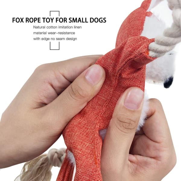 Stuffless Hundefiler for Valp, Knytte Squeaky Hundefiler Plush