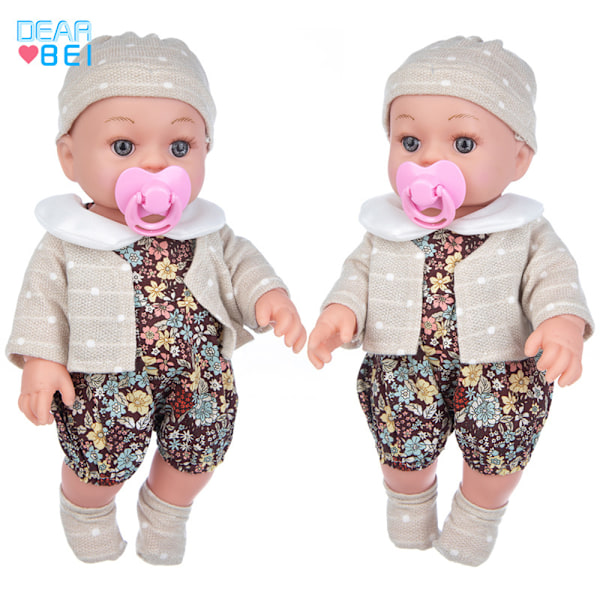 30 cm Mjuk Kropps Babydocka, Romper och Hatt Ingår, Torkbar Ar