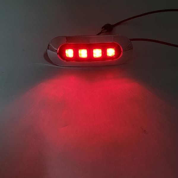 5 stk 4 LED Side Clearance Marker Lys For Bil Lastebil Tilhenger Pick