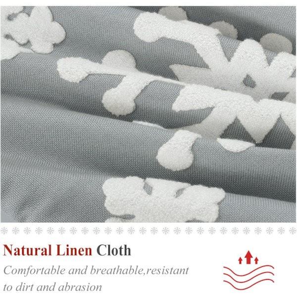 2 st jul-kuddfodral, supersoft snöflinga-broderi DXGHC