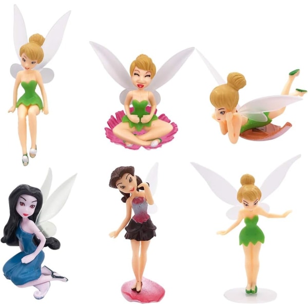 Fairy Hagedekorasjoner Miniatyrdekorasjoner, 6 deler sett med Mi