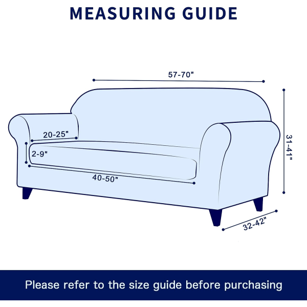 Sofabetræk Sofabetræk 2-delt Jacquard Damask Slipcovers til 2 C