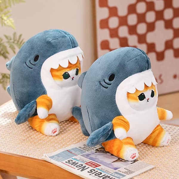 Haj-Plushdjur för Bebisar, Söta Katthaj-Gosedjur, Plushie-Docka DXGHC