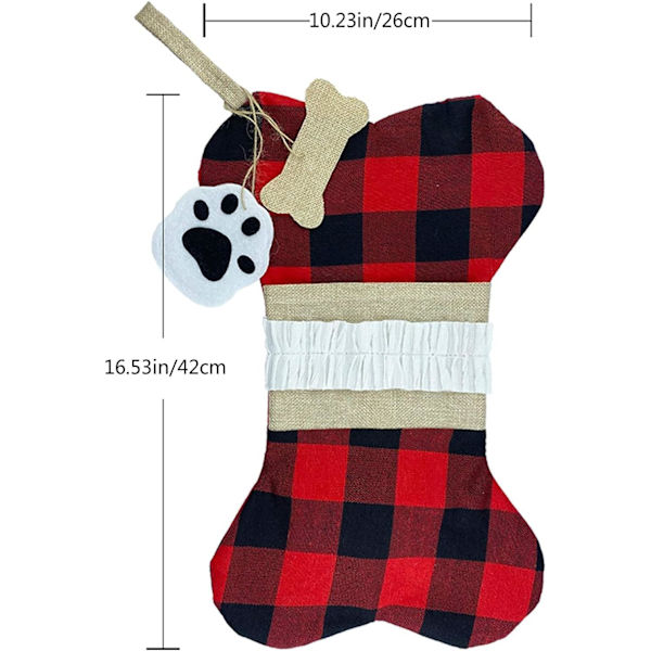 2 stk. Jule Strømper Buffalo Plaid Jule Strømper Store