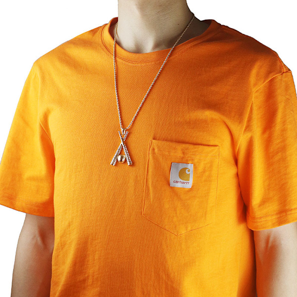Hip Hop Smykker Iced Out Kors Baseball Bat Vedhæng Sport 18k Go