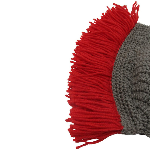 Peruk-skägghatt kreativ rolig stickad hatt handgjord vinter romersk h