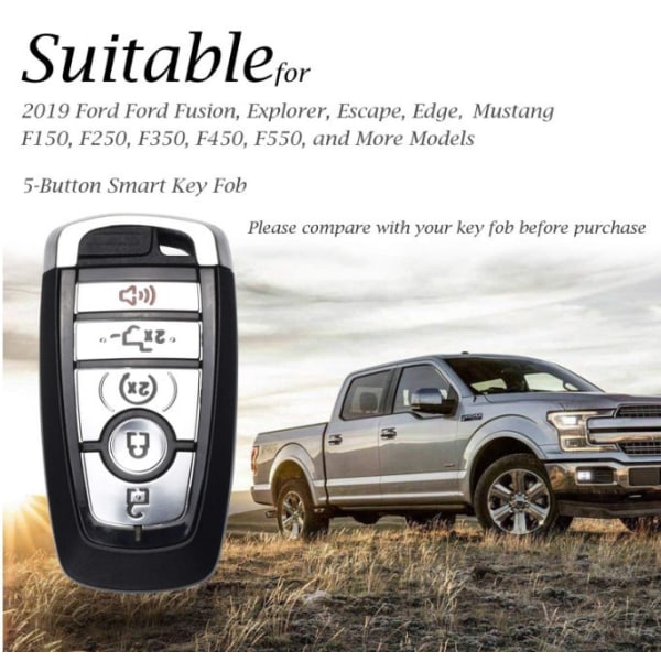 Nyckelskydd i Läder för Ford Fusion F150 Explorer Mondeo