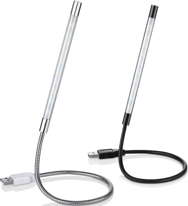USB LED-läslampa, flexibel, dimbar, med stickkontakt