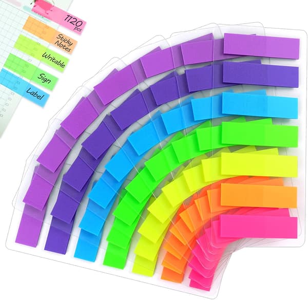 Sticky Notes Post It Bog, Bogmærker Sticky Notes, Index Faner til