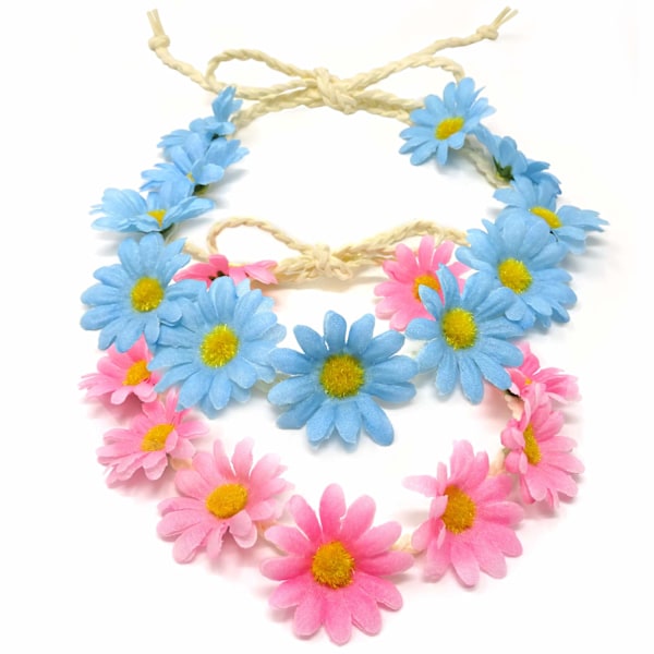 2 stk. Mote Blomster Hodebånd Daisy Blomst Hårkrans Festiva DXGHC
