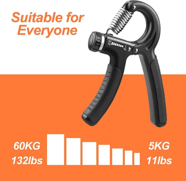 Grip, Justerbar grep for underarm og håndledd, 5-60 kg, Bodybuilding