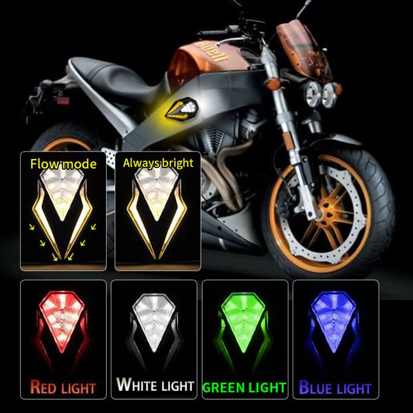 1 Par Nye Generelle Motorcykel LED Svinglys Gule
