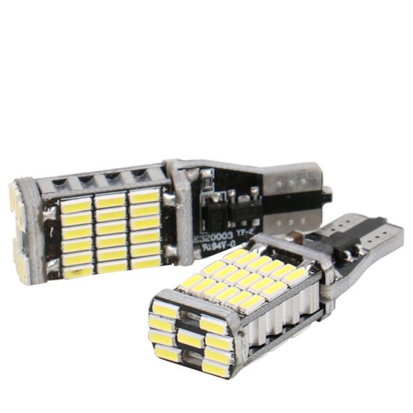 2 kpl T15 W16w 45 Smd 4014 Led Auto Lisävalo Ei Virhettä Käännettäessä
