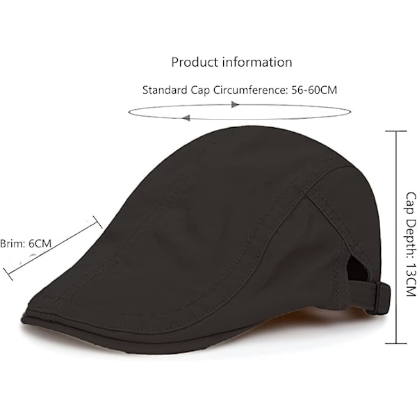 Miesten lippalakit, Vintage-tyylinen beret-puuvillapipo naisille, Irlantilainen huippu