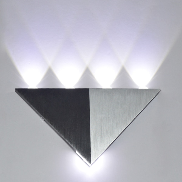 5w Aluminium Triangle Led Vegglampe Ac90-265v High Power Led Mode