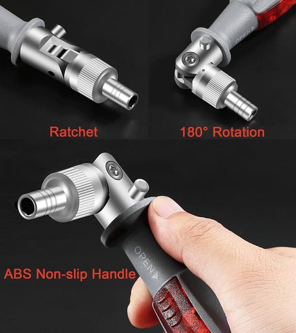 Ratschmejsel med Magnetisk Multibit, 10 i 1, Liten Fickformat