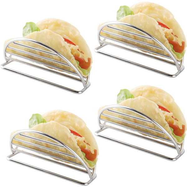Taco Holder i Rustfritt Stål Taco Stativ med Kjøkkenstativ for Tortilla