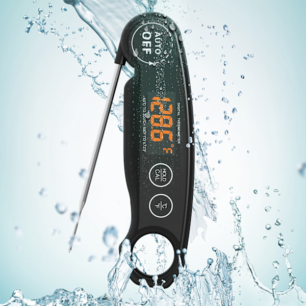 Ny Produkt Vikbar Vattentät BBQ Kötttermometer LED-Display