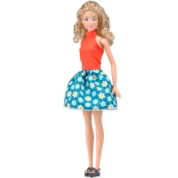 5 stycken Barbie klädtillbehör dockbröllopsklänning prinsessa D