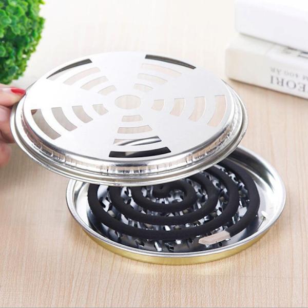 Myggespiralholder, 4-pak Tin Coil Burner (Sølv)