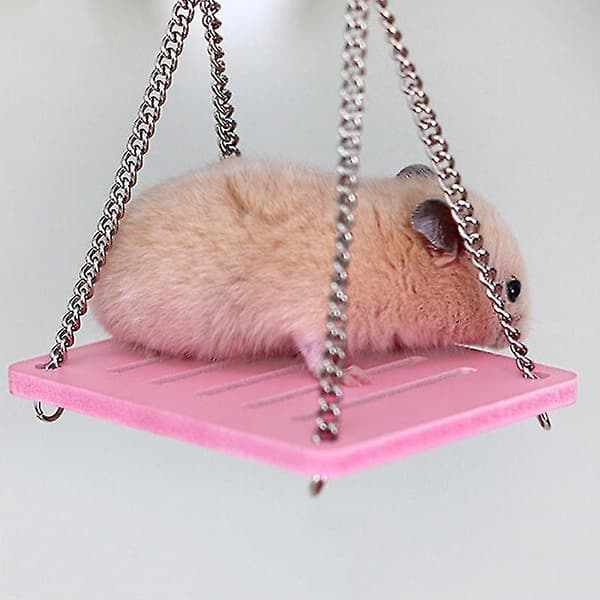 2 stk. Hamster Legetøj Svingende Hængende Gadgets Træbur Tilbehør DXGHC